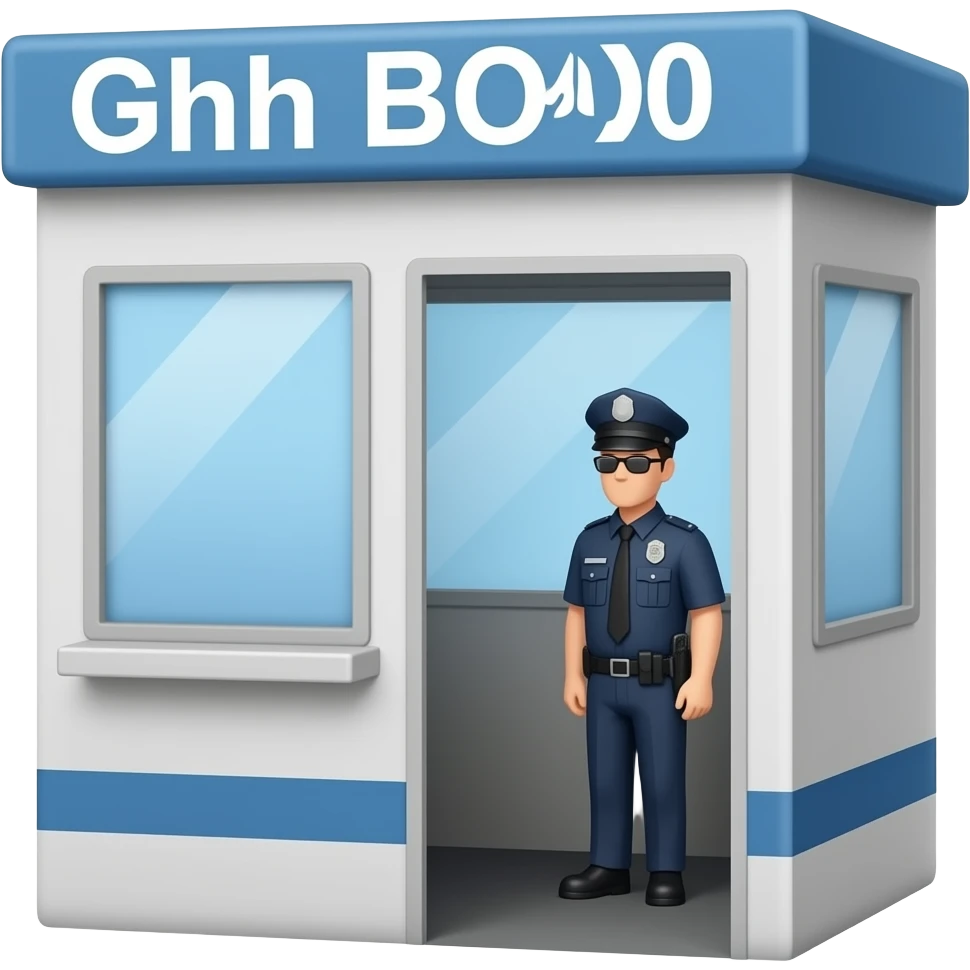 icono de garita dde seguridad emoji