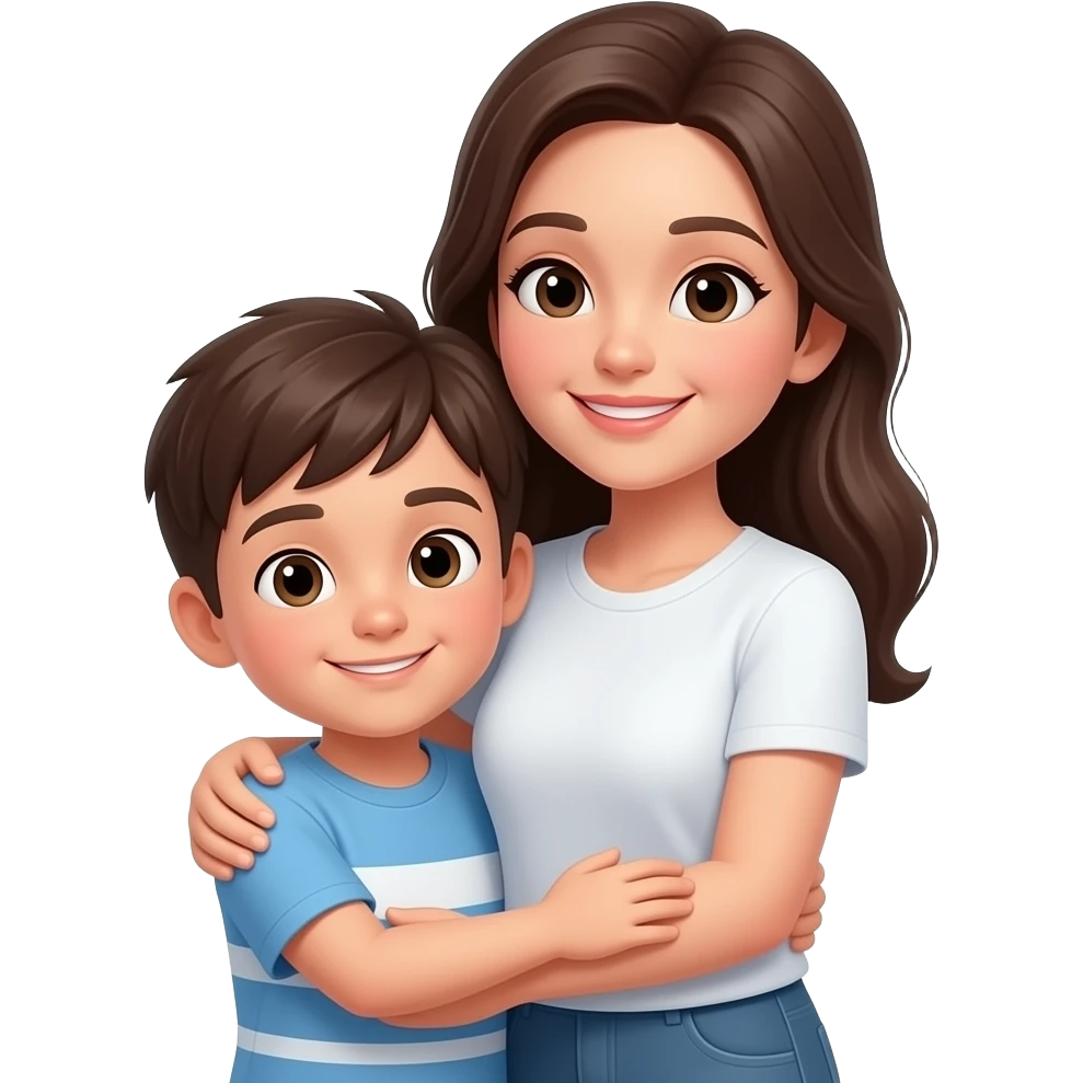 madre, hijo, amor emoji