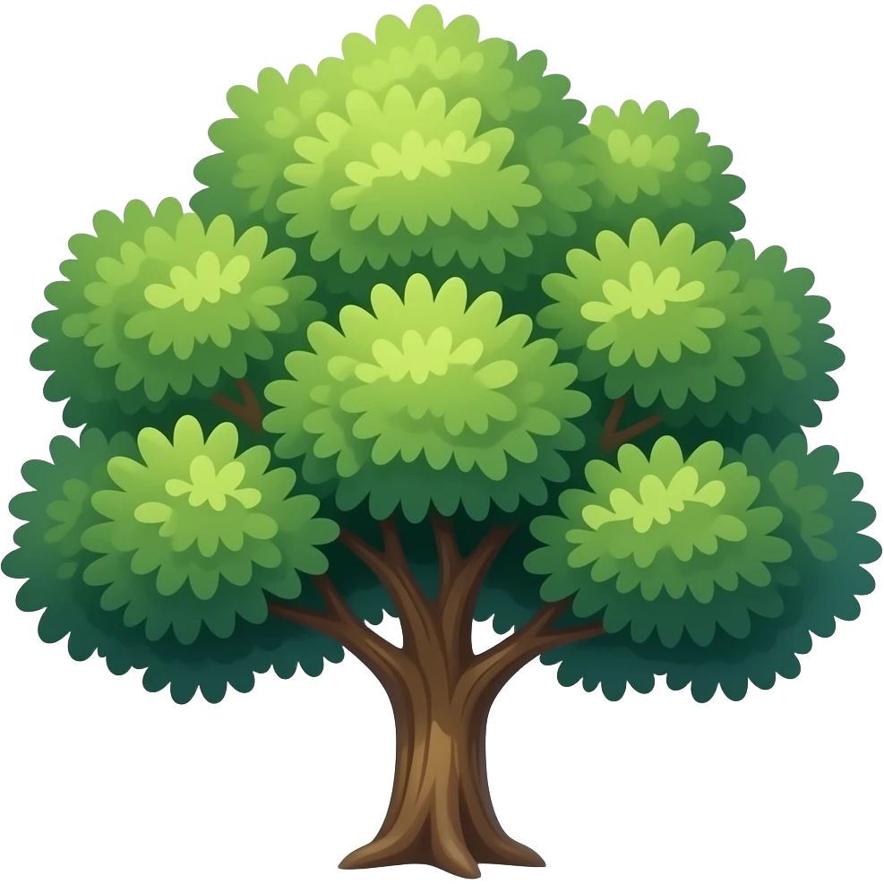 a rich tree emoji