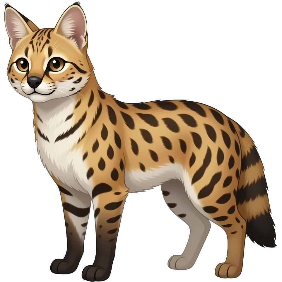 Serval-cacomistle-genet-marsupial-hyena-Furret-civet-Coyote-hyena-hybrid emoji