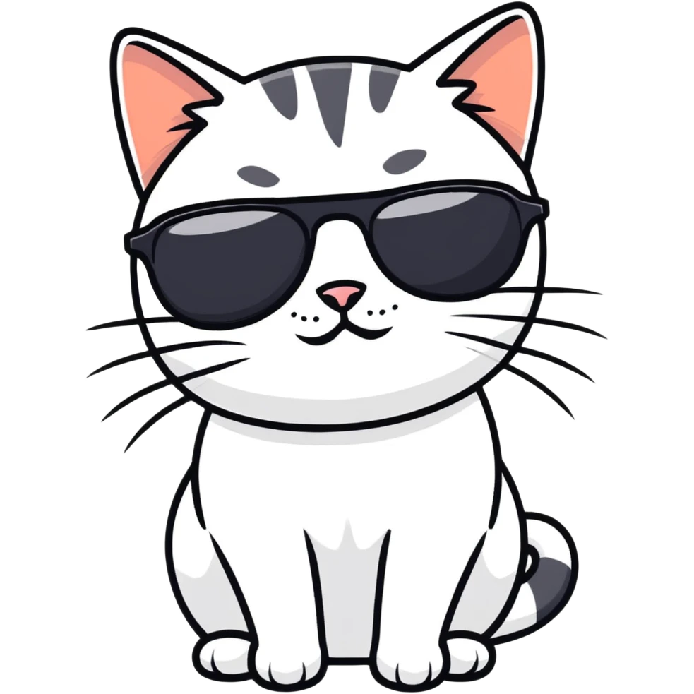 Cat with sunglasses emoji