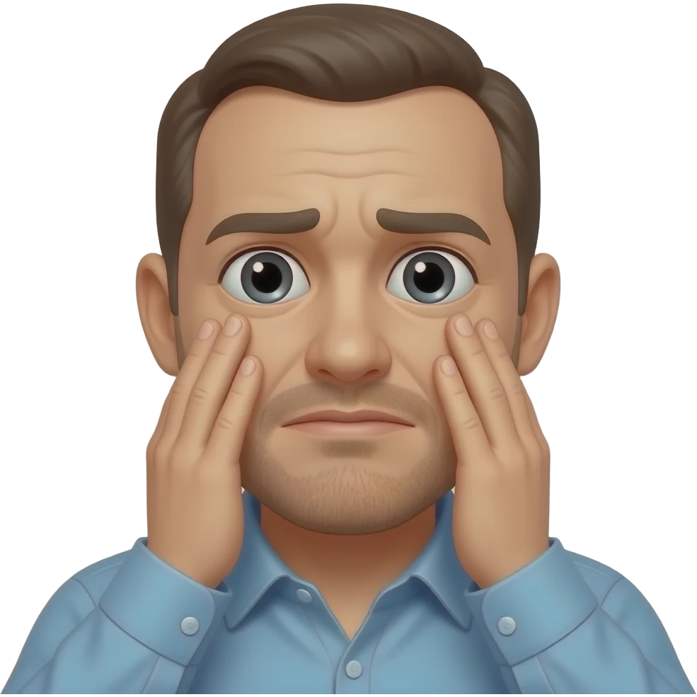 Bald man face palm emoji
