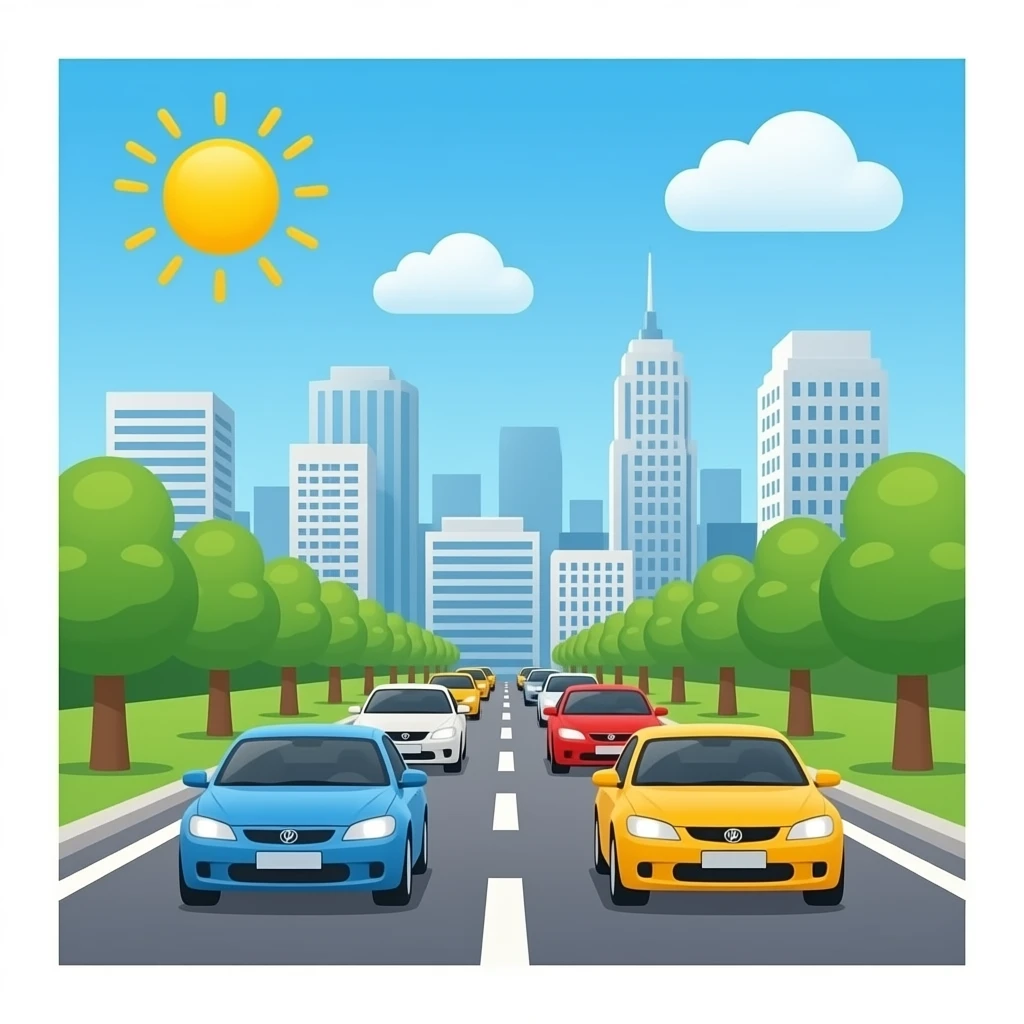 trafico en la via emoji