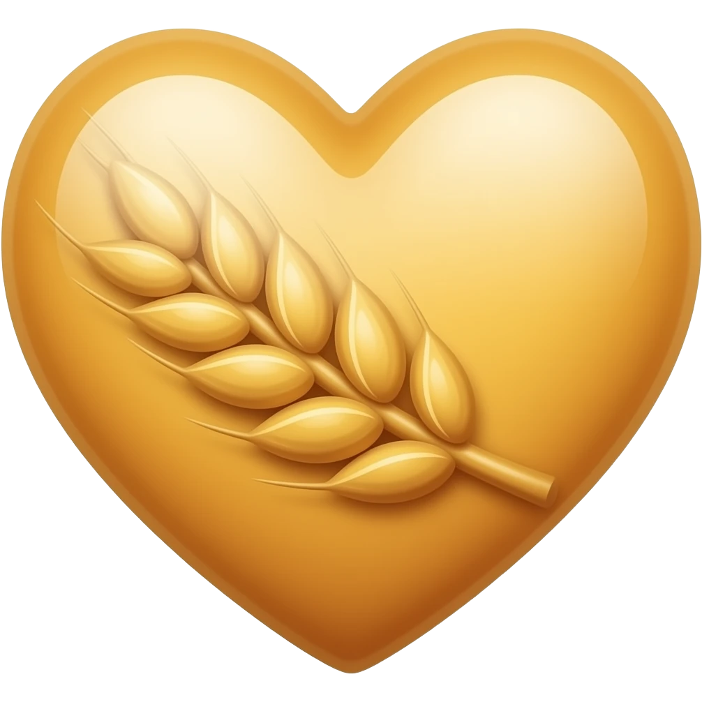 Wheat heart emoji