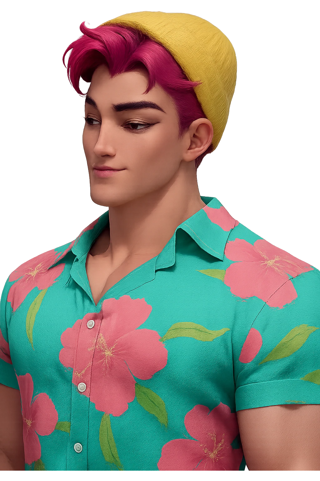 Extract the character from the background, including the clothes and accessories they are wearing, and place on a transparent background. Keep the original style and appearance exactly the same. emoji