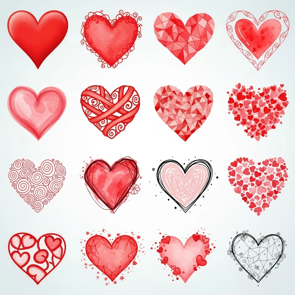 show more heart styles emoji