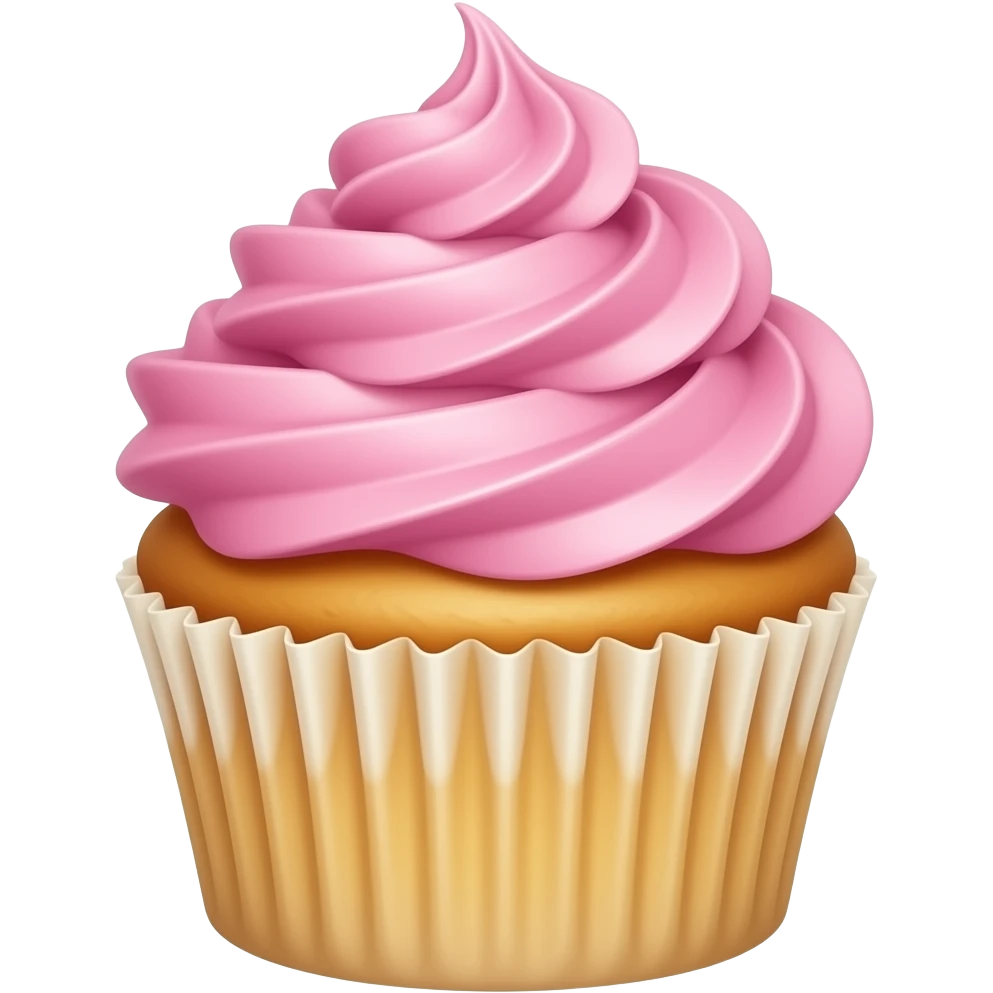 Cupcake with pink icing emoji