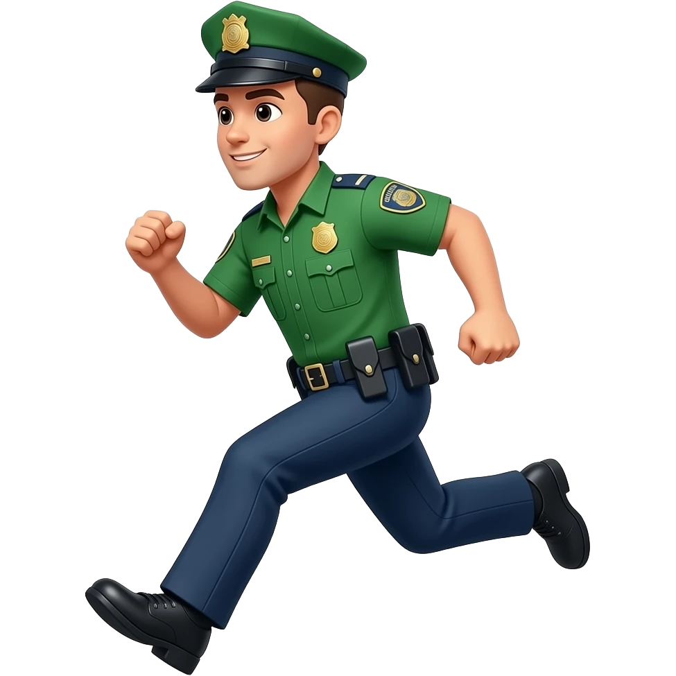 running police, make his suit green emoji