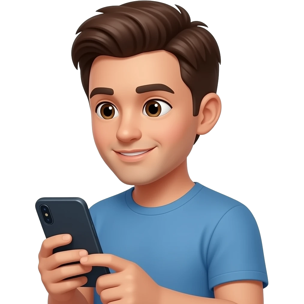 Please create a person looking at thier points in their starbuck app on their phone emoji