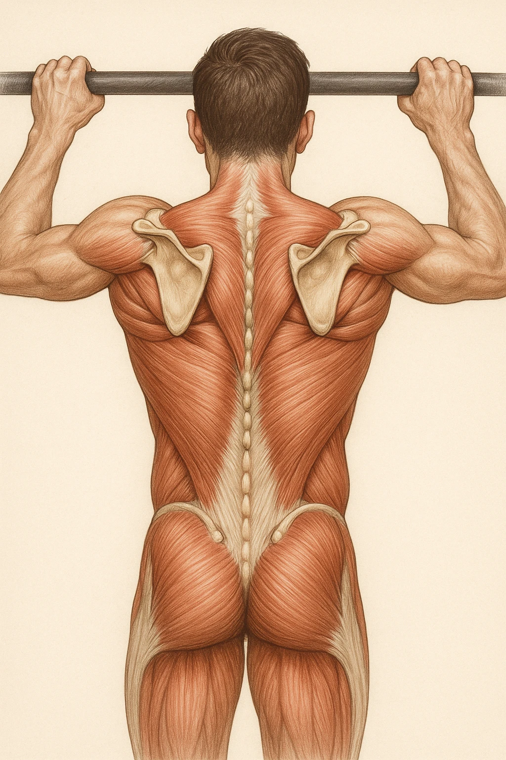 vista delle scapole durante le trazioni, visione anatomica emoji