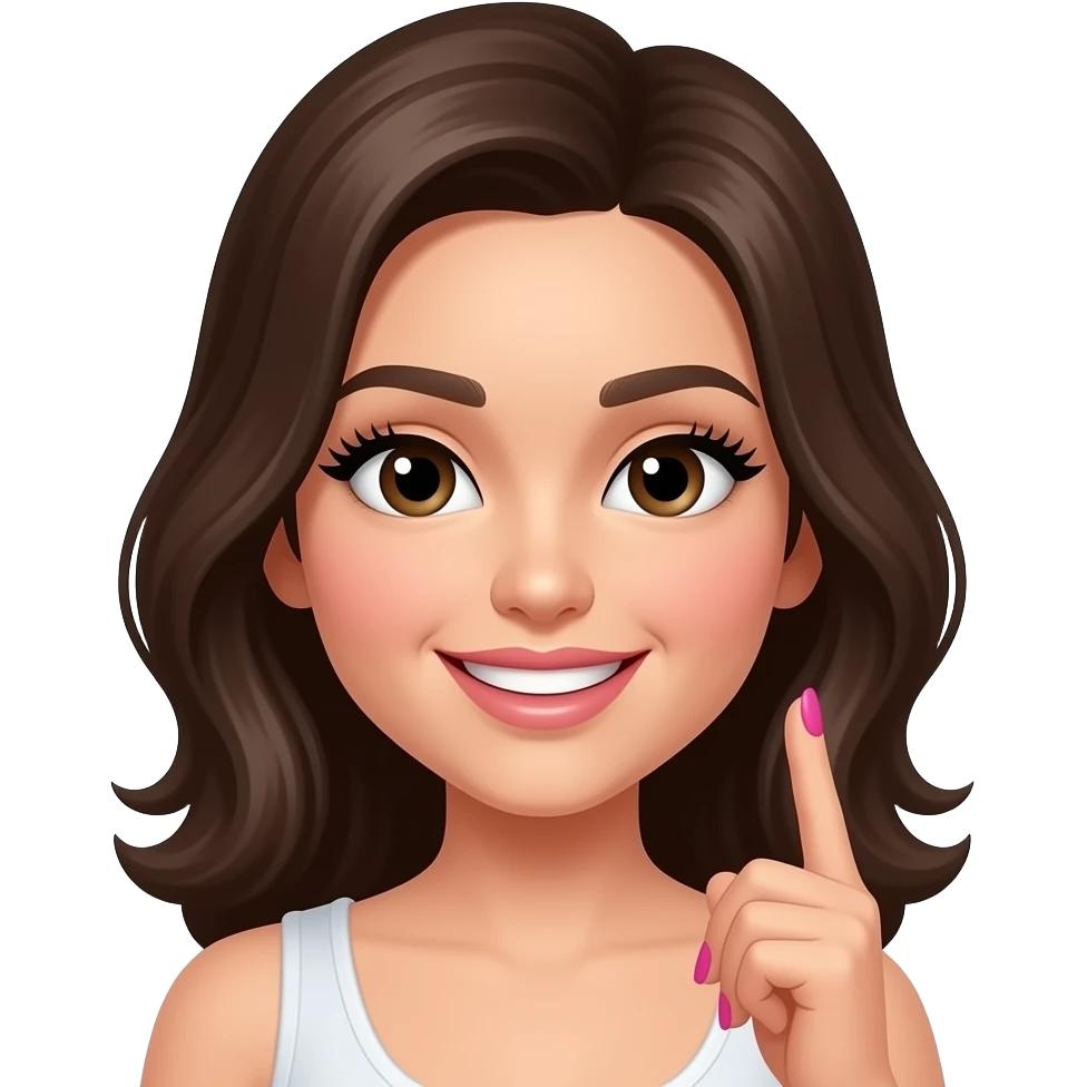 Emoje whith pink nails and eyelash show here hqnds i want here to be like the og emojie not a person emoji