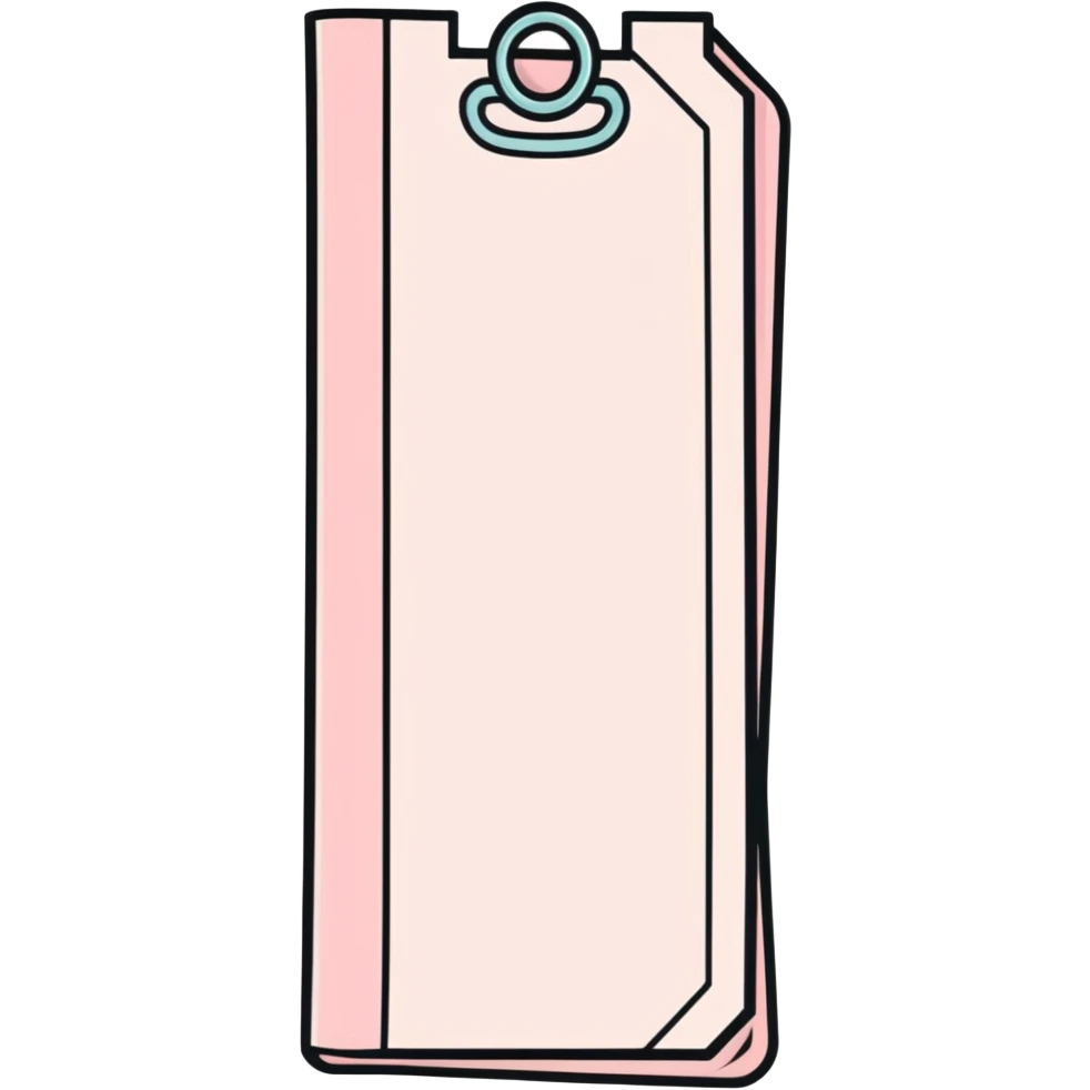 Pale pink bookmark emoji