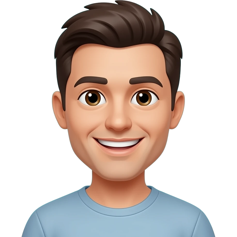 Turkuaz renkli gülen emoji emoji