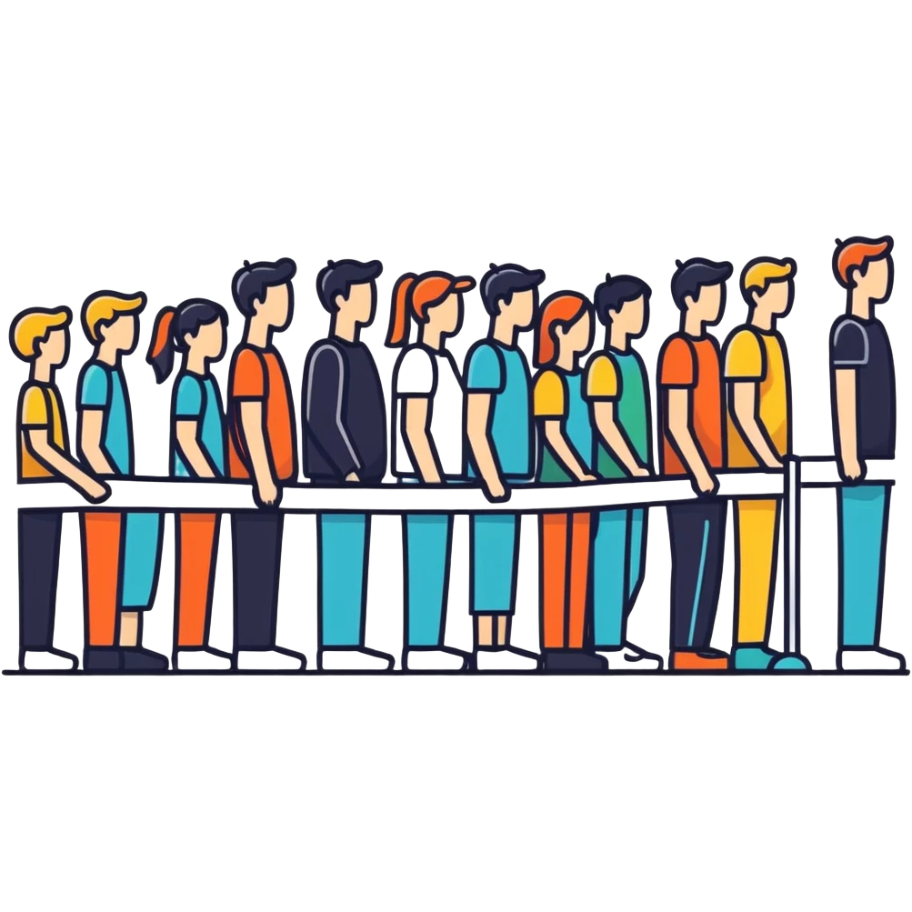 Line of people in a queue emoji