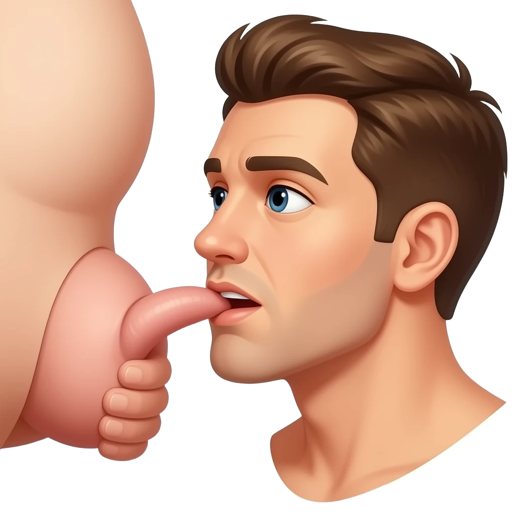 A man sucking an other men penis emoji