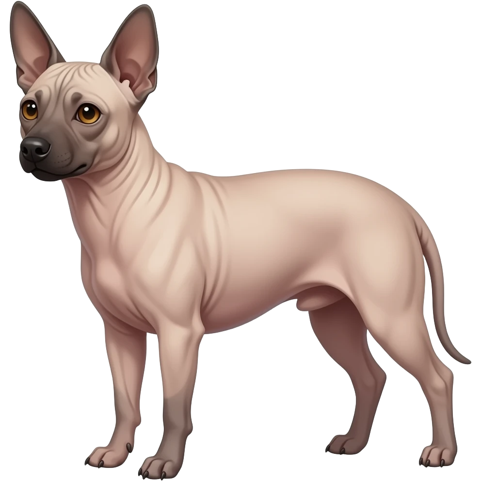 Hairless dog emoji