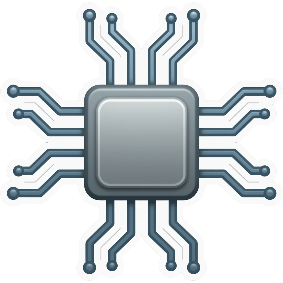 Integrated chip symbol as a sticker am emoji