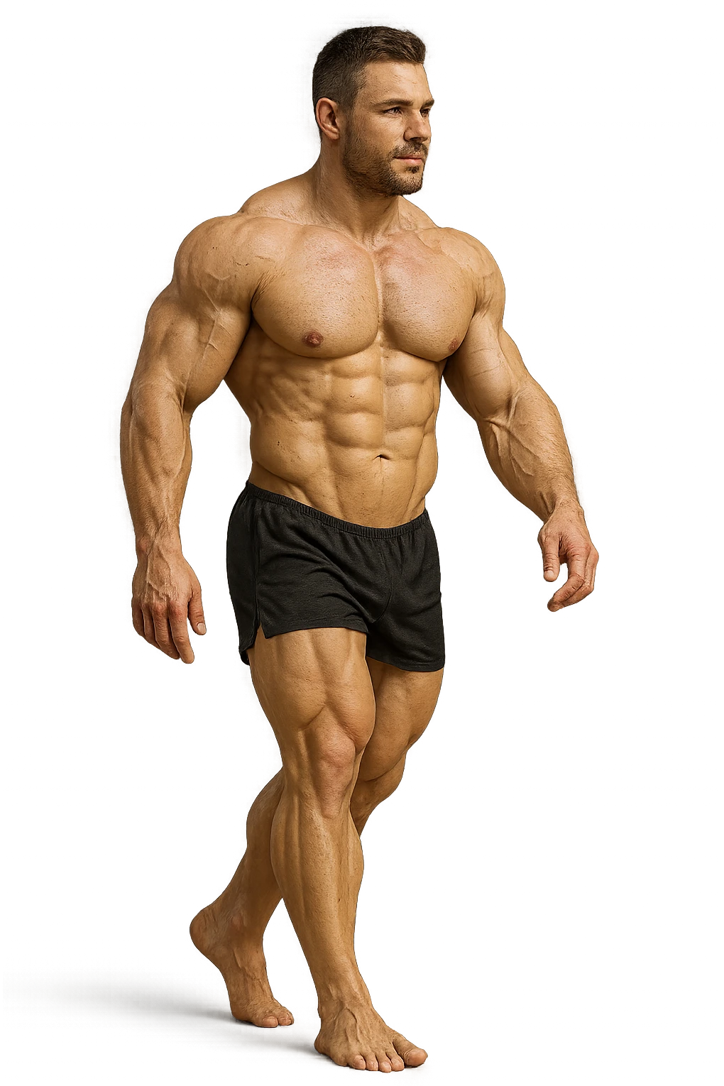 BODYBUILDER CHE PASSEGGIA, IPERREALISTICO 4K emoji