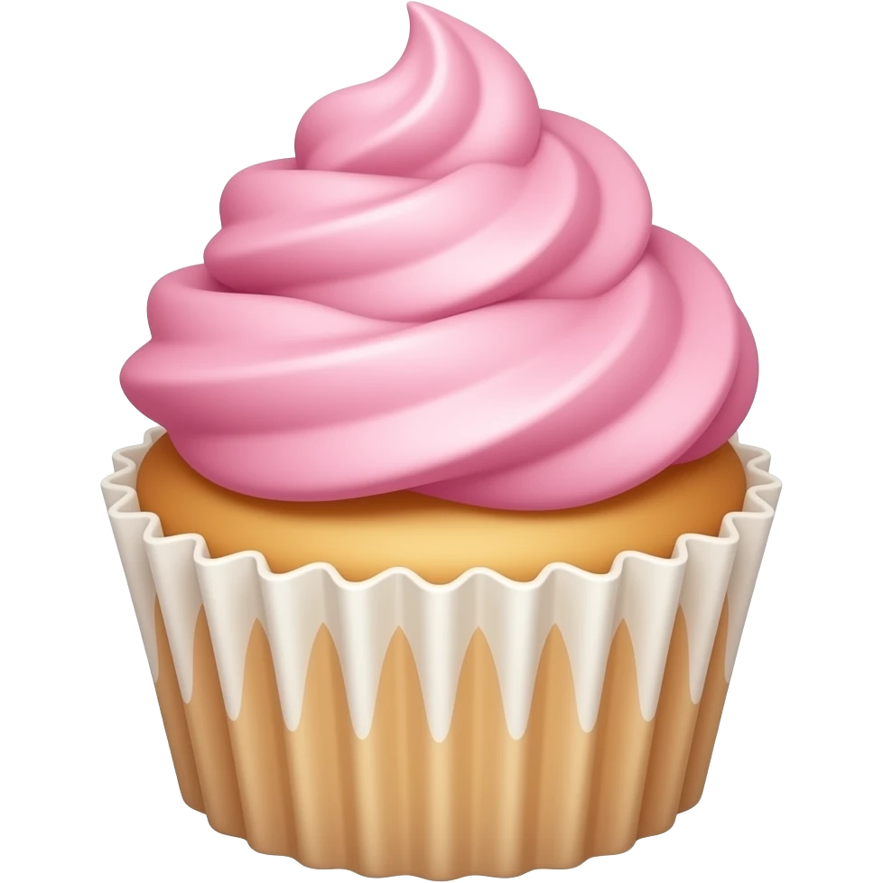 Cupcake with pink icing emoji