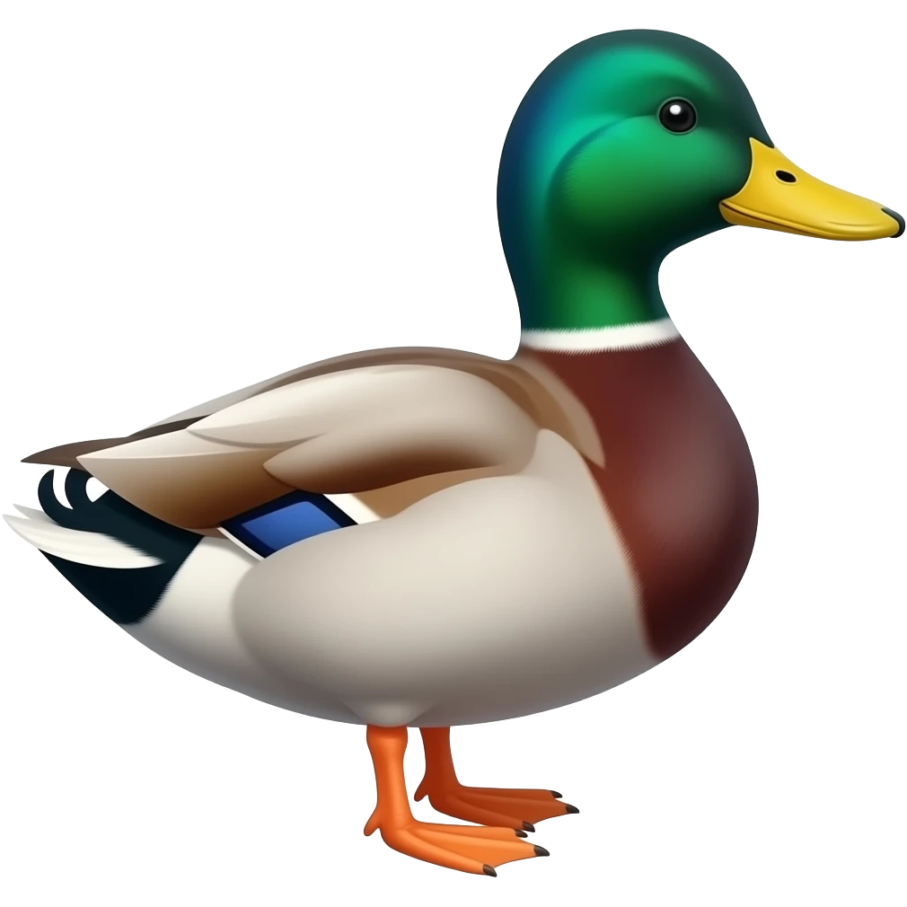 pato mirando hacia la derecha emoji