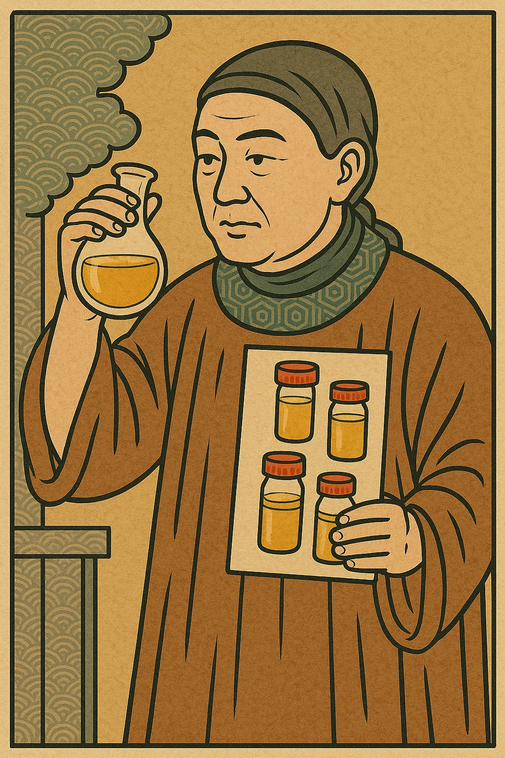 remove the face mask and include images of urine sample bottles on the urine chart emoji
