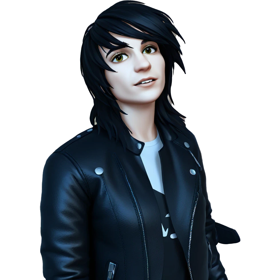 girl in leather jacket emoji
