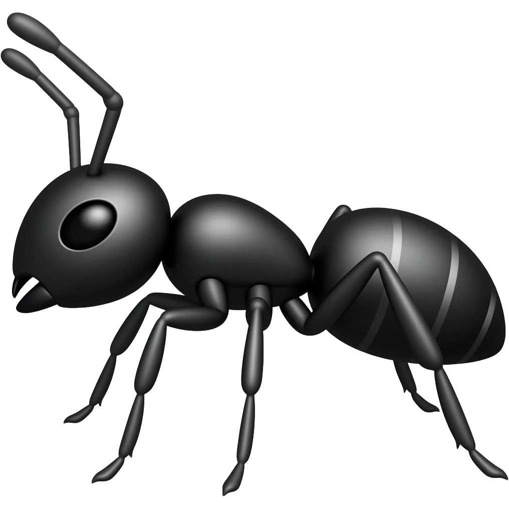 Make a black Queen ant 🐜 emoji make it on the side emoji