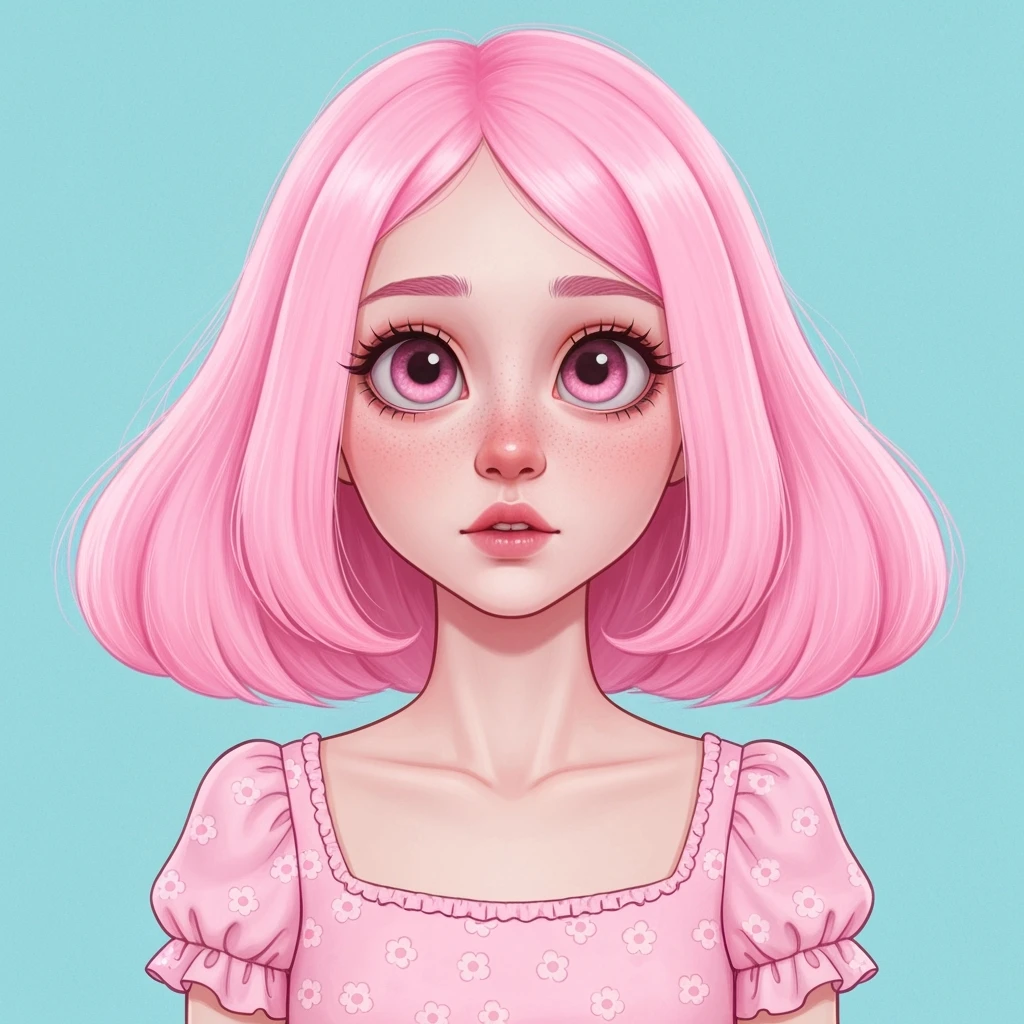 pastel horror profile picture, cute, expressive, minimal, variation 3 emoji