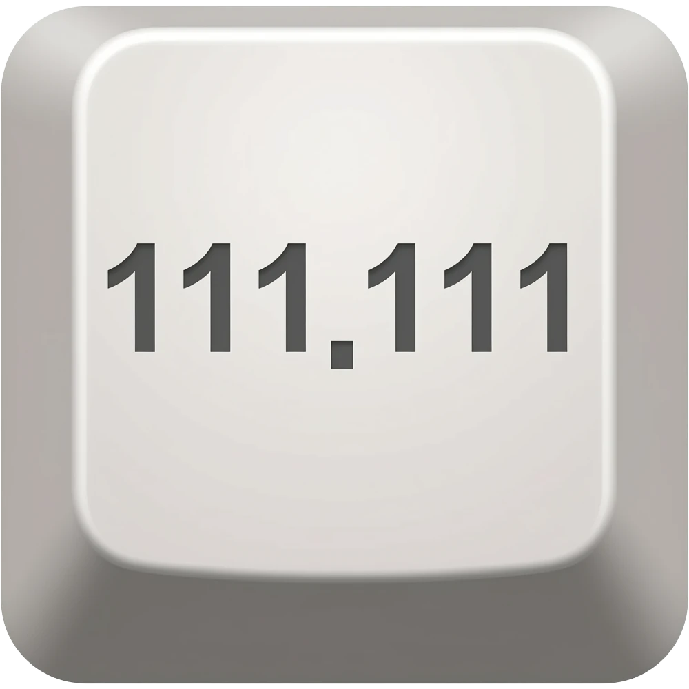 Keycap 111,111 emoji