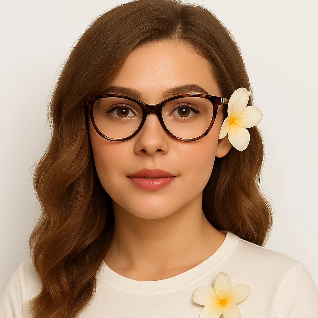 Add a solid white background behind the woman, keep all other details the same. Maintain the original style and appearance of the image. emoji