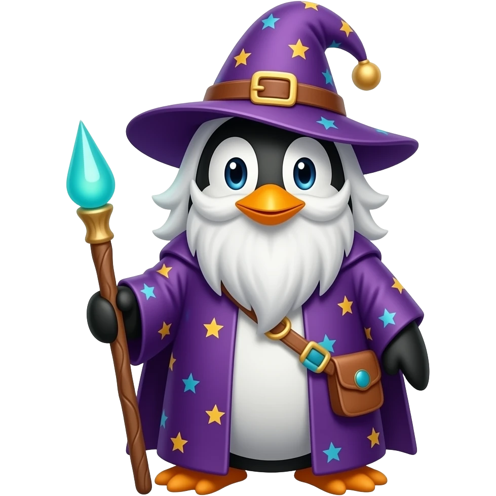 Penguin Wizard emoji