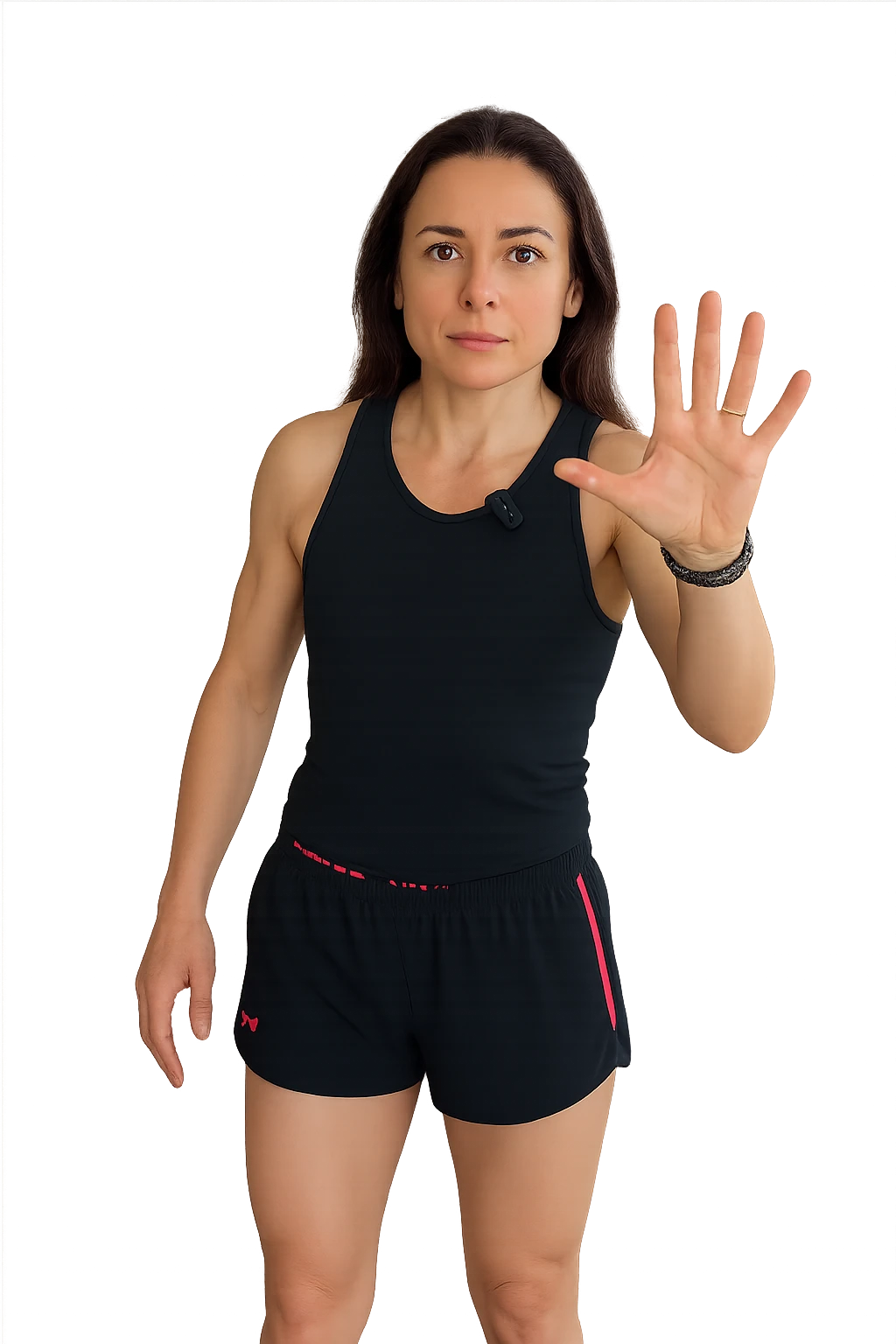 Donna in forma che perde il suo grasso emoji