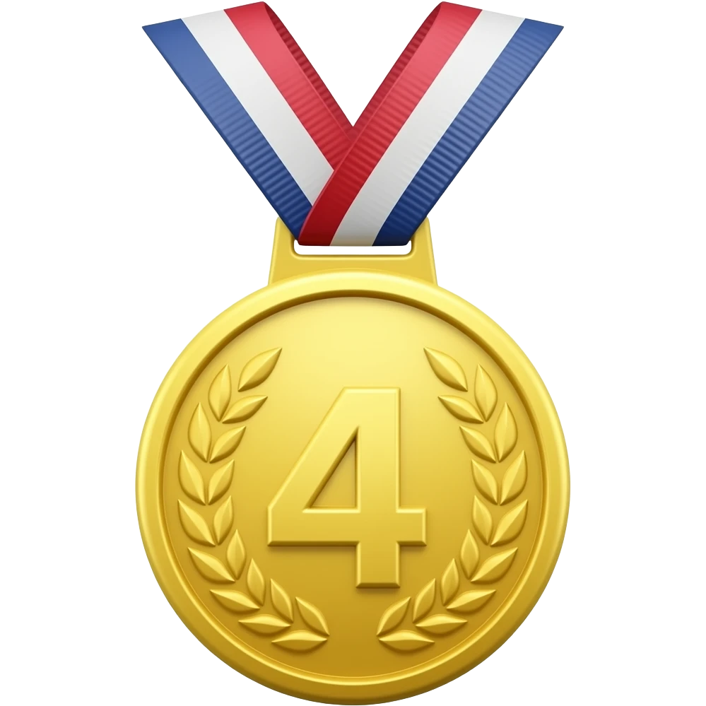 I wanna make somtthing like 🥉🥈🥇 this but as a 4th place emoji