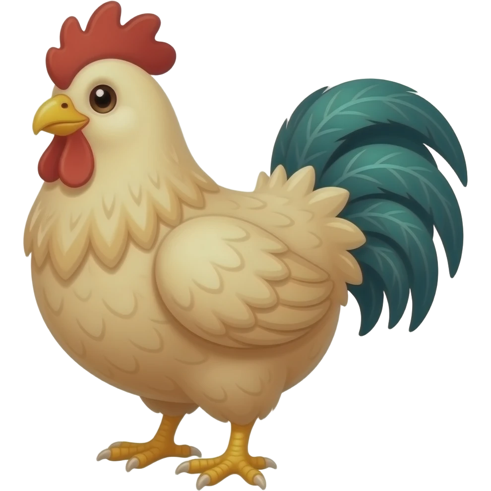 Cartoon chicken emoji