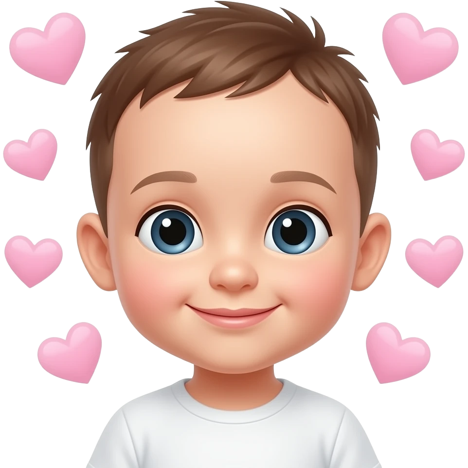 Bebe con corazón rosados emoji