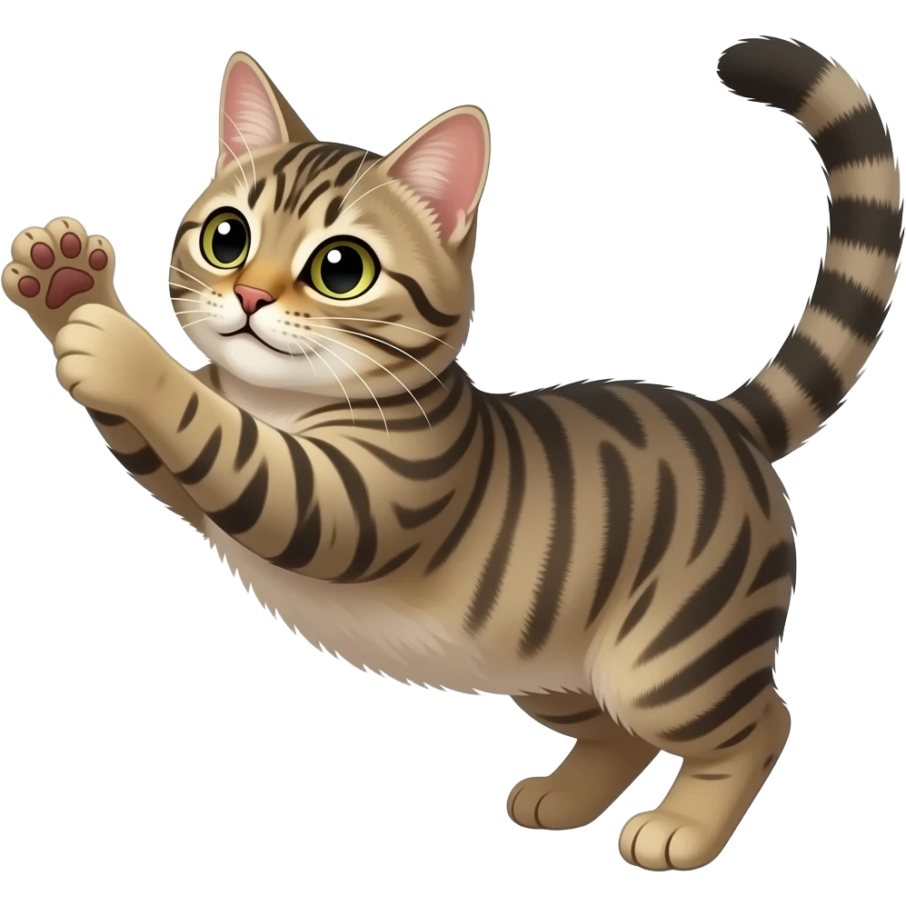 Tabby cat playing emoji
