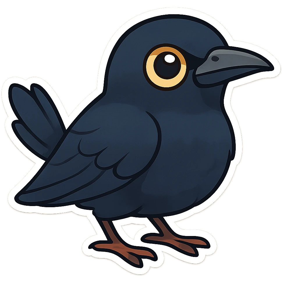 grackle black bird emoji