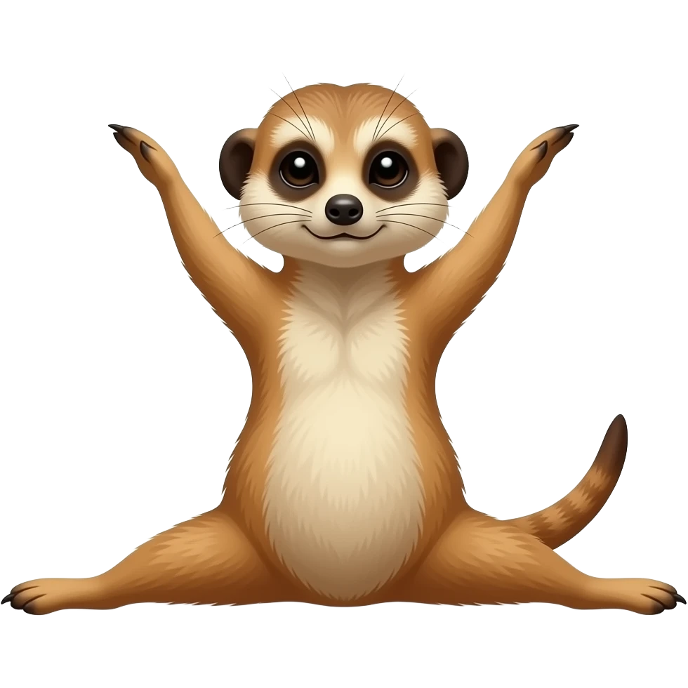 a meerkat doing the splits in classical dance emoji
