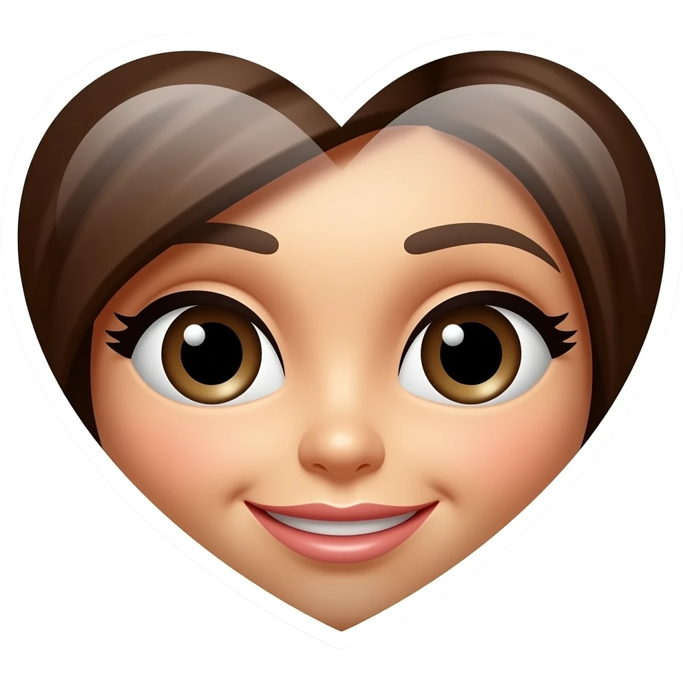 a-heart-shaped-sticker-with-a-woman-s-face-and-eyes emoji