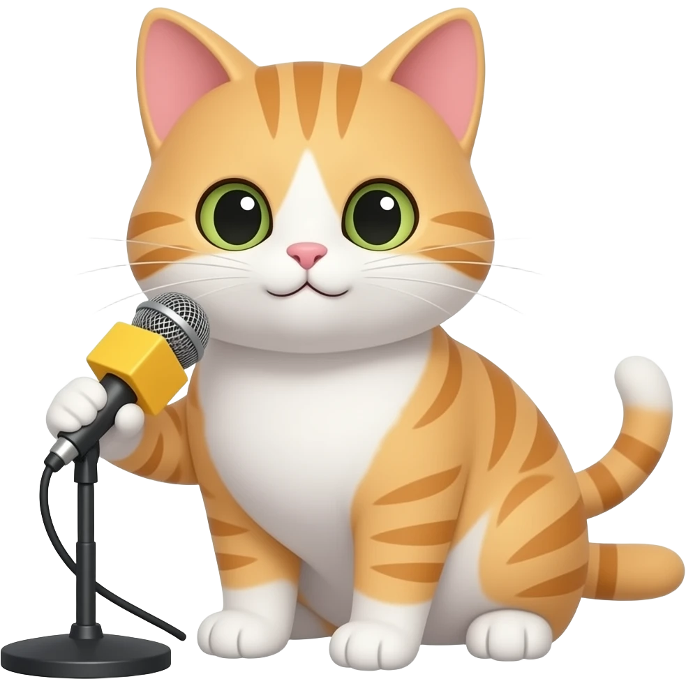 Chat avec un micro emoji