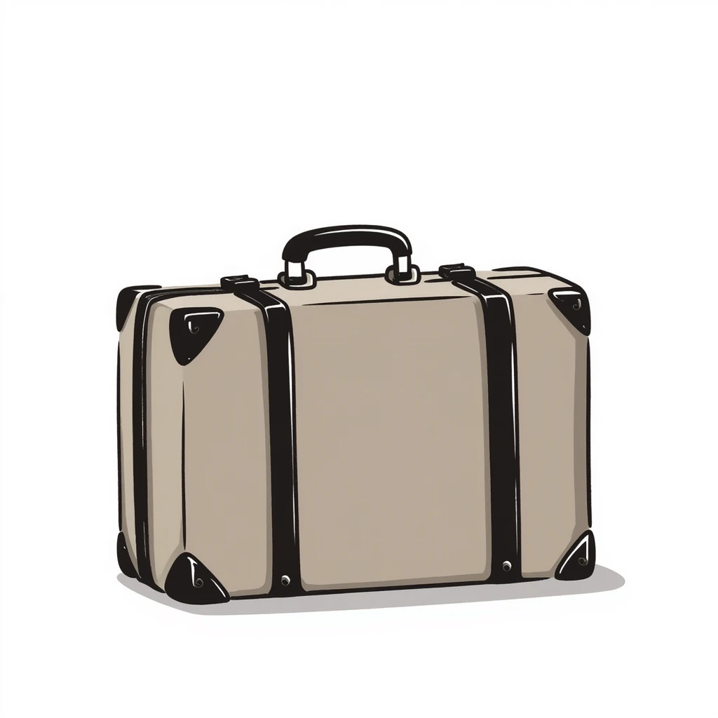 A brown travel case or suitcase with handle emoji