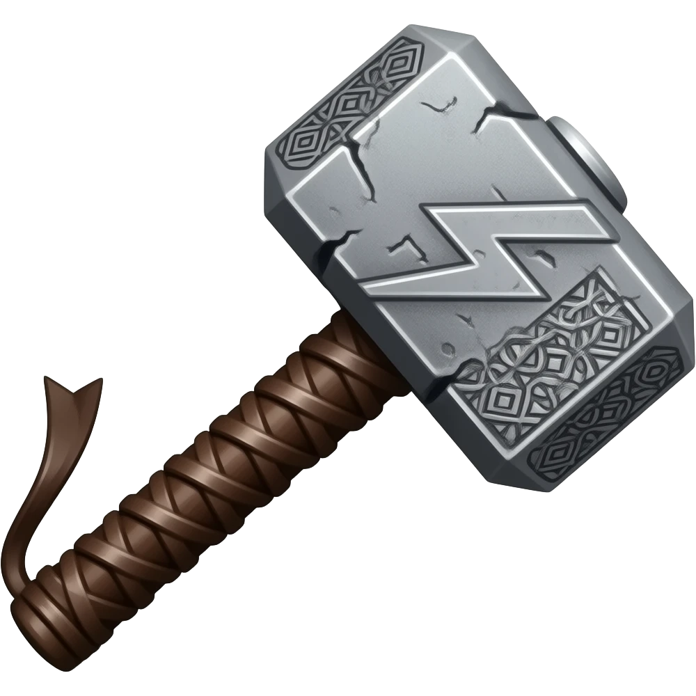 Create an emoji of thor's stormbreaker emoji