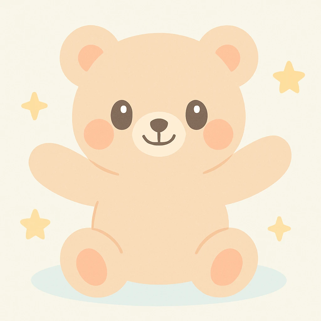 a bear giving a big hug, cute style, adorable, soft colors, gentle expression emoji