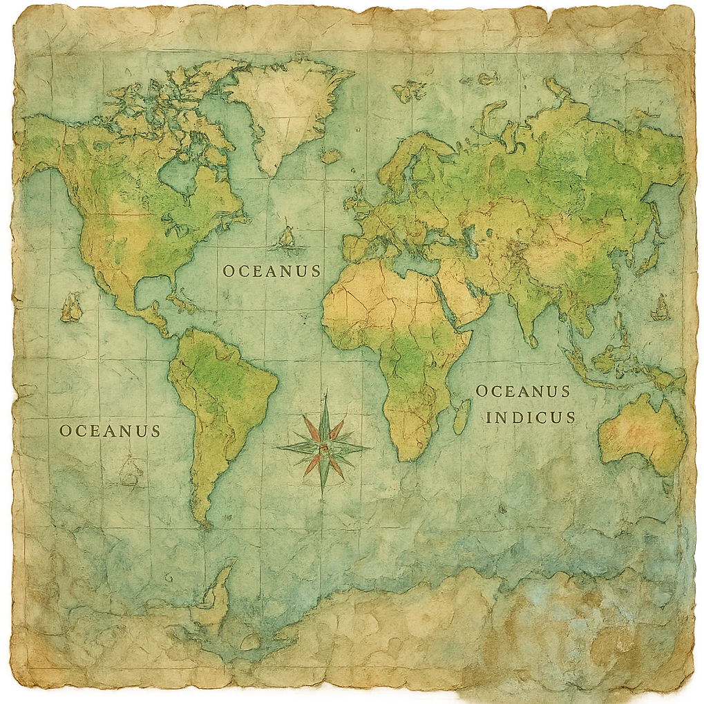 realistic crinkled and water damaged map, natural colors, soft, fairy-like atmosphere, no background, square size emoji