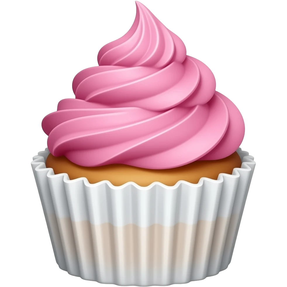 Cupcake with pink icing emoji