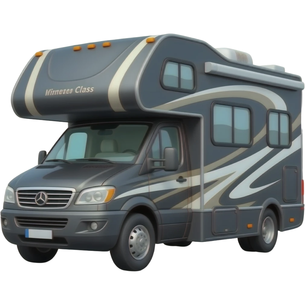 Winnebago class A motorhome black and ref emoji