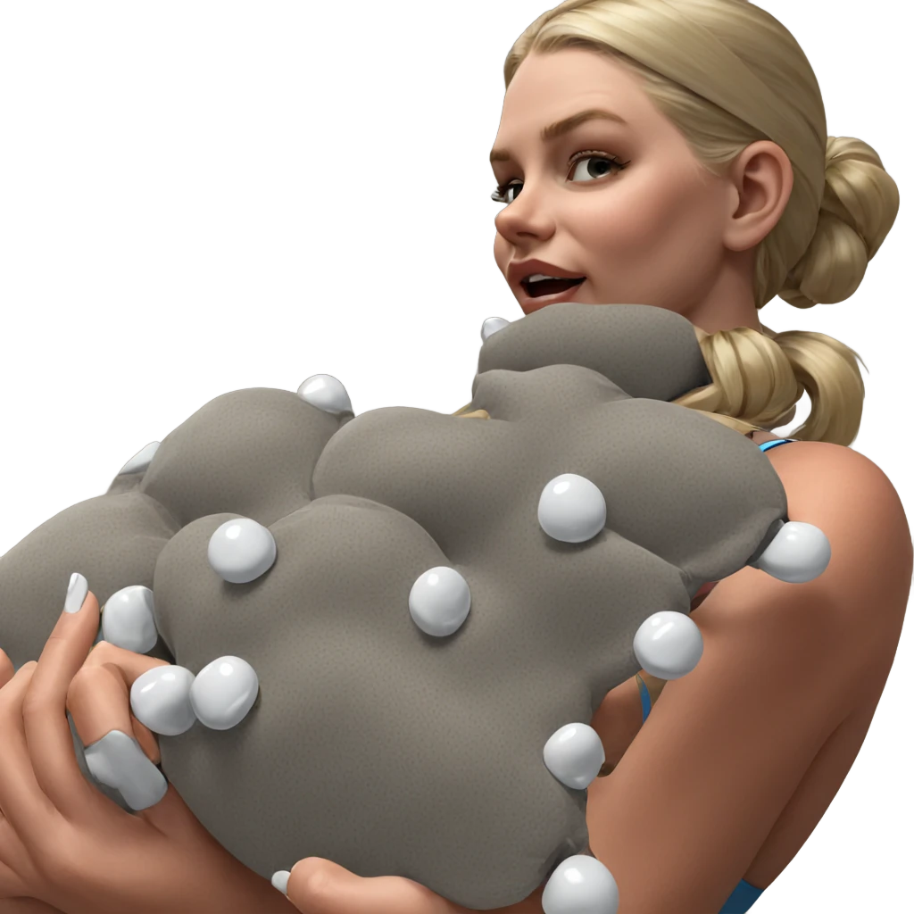 blonde girl with polished nails emoji