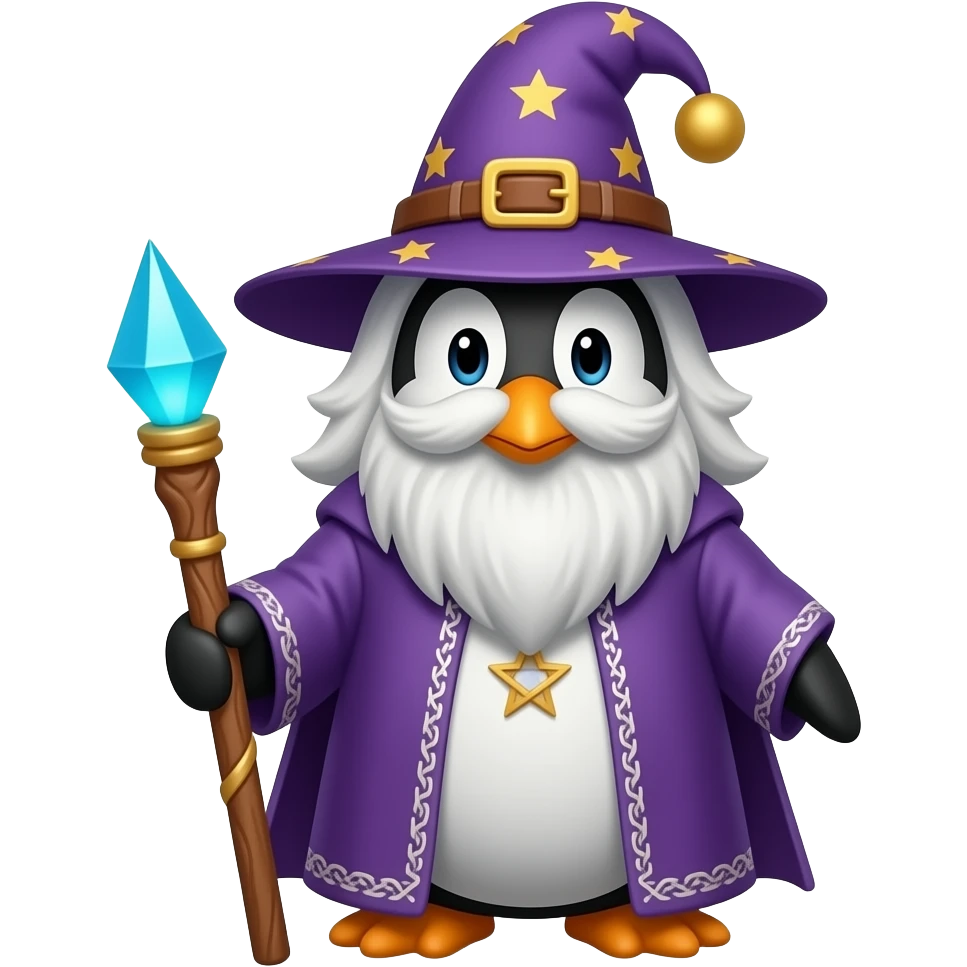 Penguin Wizard emoji