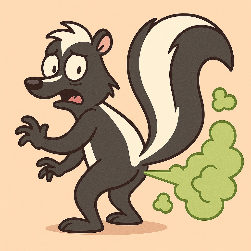 🦨 blow the green fart emoji