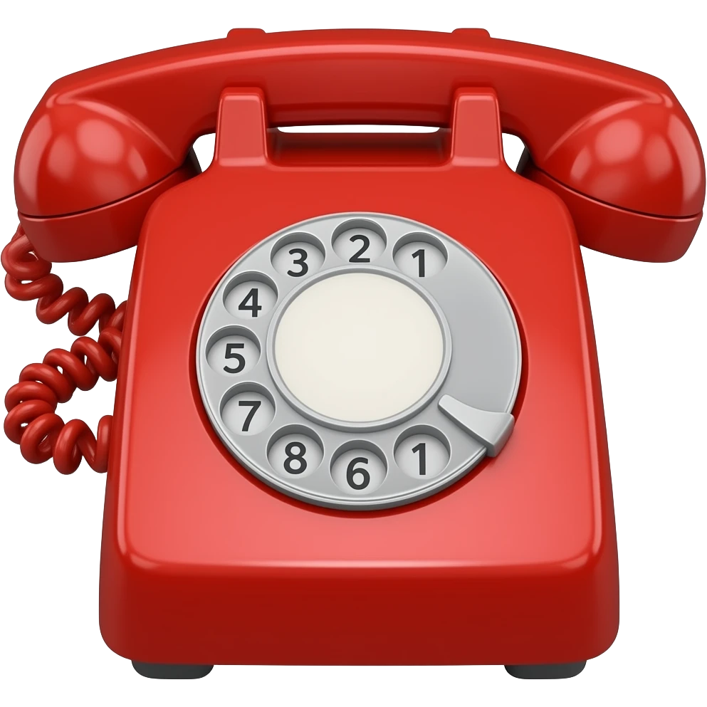 Red old dial phone emoji